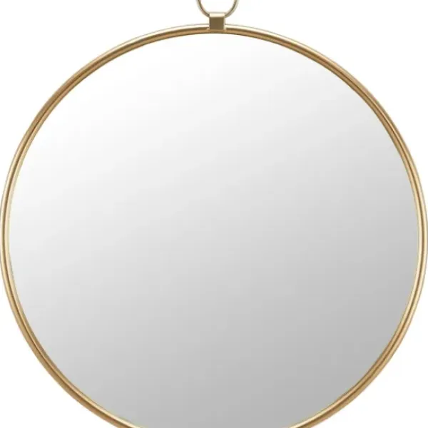 Decorative Mirrors-Kirkland's Home Round Metal Mirror With Ring Gold