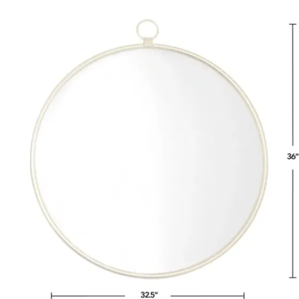 Decorative Mirrors-Kirkland's Home Round Metal Mirror With Ring Gold