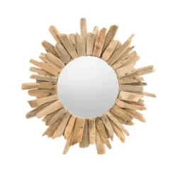 Decorative Mirrors-Kirkland's Home Round Natural Driftwood Frame Mirror