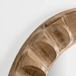 Decorative Mirrors-Kirkland's Home Round Natural Textured Wood Wall Mirror