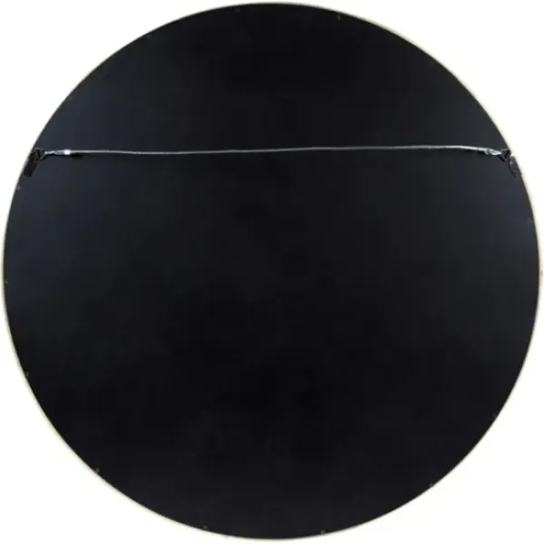 Decorative Mirrors-Kirkland's Home Round Natural Wood Hutton Mirror Tan