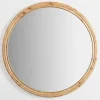 Decorative Mirrors-Kirkland's Home Round Natural Wood Ridged Mirror