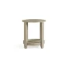 Accent & End Tables-Kirkland's Home Round Oak Wood Accent Table Gray