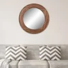 Decorative Mirrors-Kirkland's Home Round Reclaimed Wood Wall Mirror, 31.5 In.