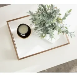 Decorative Trays-Kirkland's Home Round Wood Love Tray Gray