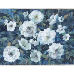 Framed Art-Kirkland's Home Rugosa Roses Floral Framed Wall Art Blue/White/Green