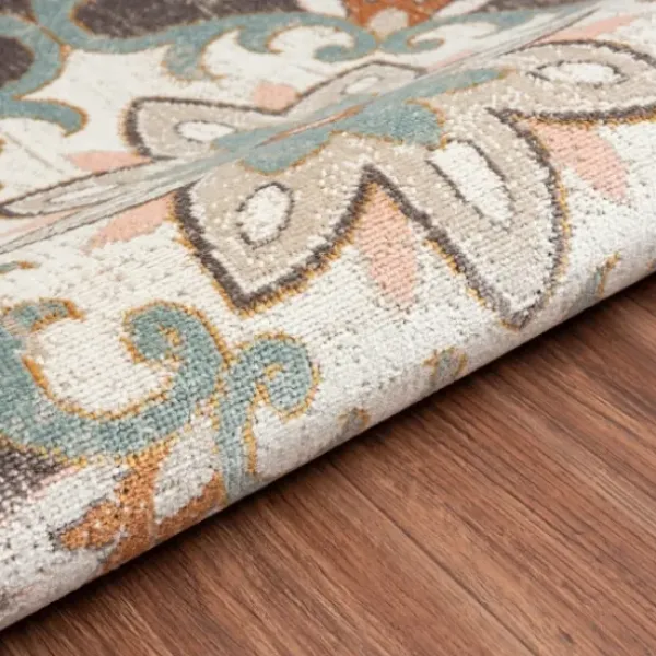 Outdoor Rugs-Kirkland's Home Rust Linear Macy Indoor/Outdoor Area Rug, 4X7 Orange