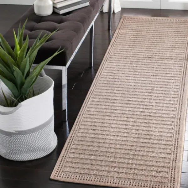 Outdoor Rugs-Kirkland's Home Rust Linear Macy Indoor/Outdoor Area Rug, 6X9 Orange