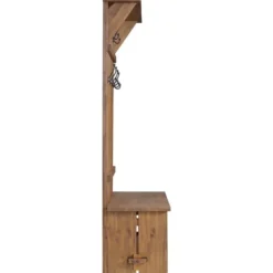 Entryway Furniture-Kirkland's Home Rustic Acacia Wood Hall Tree
