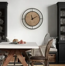 Clocks-Kirkland's Home Rustic Brown And Black Newfield Clock