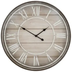 Clocks-Kirkland's Home Rustic Charm Wood Wall Clock