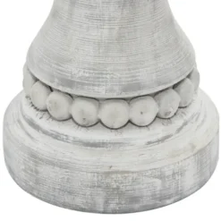 Candle Holders-Kirkland's Home Rustic Gray Carved 3-Pc. Candle Holder Set White/Gray