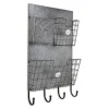 Wall Storage-Kirkland's Home Rustic Gray Metal Wall Organizer