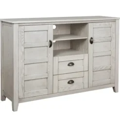 Tv Stands & Media Consoles-Kirkland's Home Rustic Gray Wood 2-Drawer Console Table