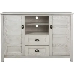 Tv Stands & Media Consoles-Kirkland's Home Rustic Gray Wood 2-Drawer Console Table