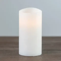 Flameless Candles-Kirkland's Home Rustic Led Pillar Candle, 3X6 In. White
