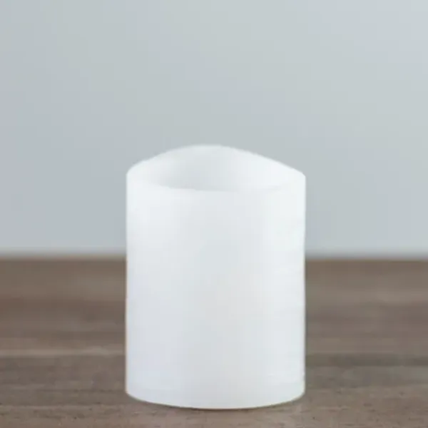 Flameless Candles-Kirkland's Home Rustic Led Pillar Candle, 3X4 In. White