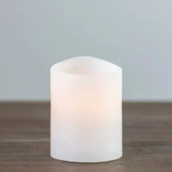 Flameless Candles-Kirkland's Home Rustic Led Pillar Candle, 3X4 In. White