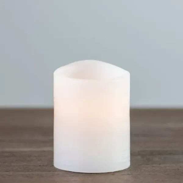 Flameless Candles-Kirkland's Home Rustic Led Pillar Candle, 3X4 In. White