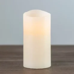 Flameless Candles-Kirkland's Home Rustic Led Pillar Candle, 3X6 In. Ivory