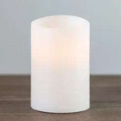 Flameless Candles-Kirkland's Home Rustic Led Pillar Candle, 4X6 In. White