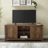 Tv Stands & Media Consoles-Kirkland's Home Rustic Oak Barn Doors Tv Stand Brown