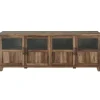 Tv Stands & Media Consoles-Kirkland's Home Rustic Oak Four Door Tv Stand Brown