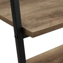 Bookshelves-Kirkland's Home Rustic Oak Industrial Ladder Bookshelf Brown