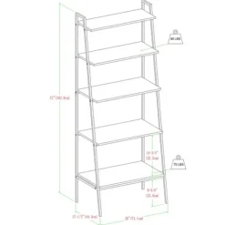 Bookshelves-Kirkland's Home Rustic Oak Industrial Ladder Bookshelf Brown