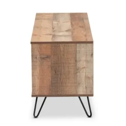 Tv Stands & Media Consoles-Kirkland's Home Rustic Oak Wood Tv Stand Brown