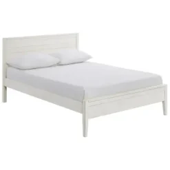 Beds & Headboards-Kirkland's Home Rustic Pine Panel 3-Pc. Full Bedroom Set White