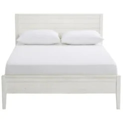 Beds & Headboards-Kirkland's Home Rustic Pine Panel 3-Pc. Full Bedroom Set White