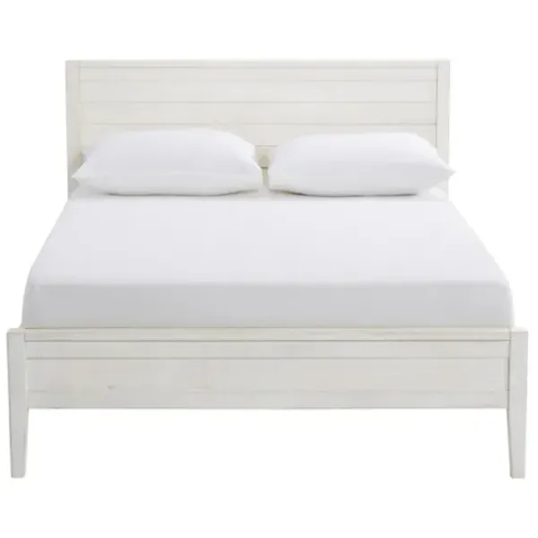 Beds & Headboards-Kirkland's Home Rustic Pine Panel 3-Pc. Full Bedroom Set White