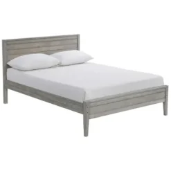 Beds & Headboards-Kirkland's Home Rustic Pine Panel 3-Pc. Full Bedroom Set Gray