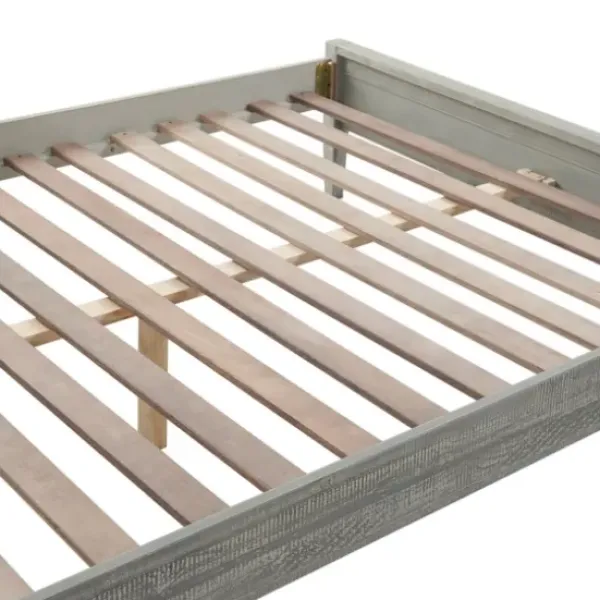 Beds & Headboards-Kirkland's Home Rustic Pine Panel 3-Pc. Full Bedroom Set Gray