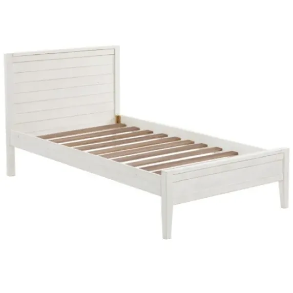 Beds & Headboards-Kirkland's Home Rustic Pine Panel 3-Pc. Twin Bedroom Set White