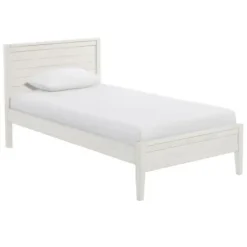 Beds & Headboards-Kirkland's Home Rustic Pine Panel 3-Pc. Twin Bedroom Set White