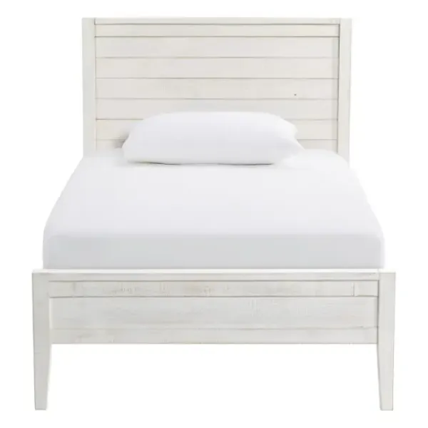 Beds & Headboards-Kirkland's Home Rustic Pine Panel 3-Pc. Twin Bedroom Set White