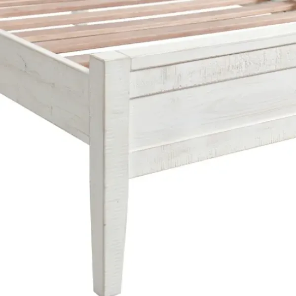 Beds & Headboards-Kirkland's Home Rustic Pine Panel 3-Pc. Twin Bedroom Set White