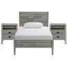 Beds & Headboards-Kirkland's Home Rustic Pine Panel 3-Pc. Twin Bedroom Set Gray