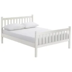 Beds & Headboards-Kirkland's Home Rustic Pine Spindle Full Bed Frame White