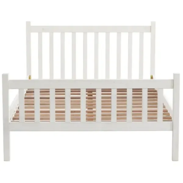 Beds & Headboards-Kirkland's Home Rustic Pine Spindle Full Bed Frame White