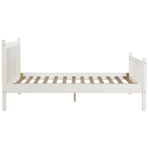Beds & Headboards-Kirkland's Home Rustic Pine Spindle Full Bed Frame White