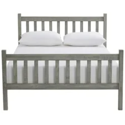 Beds & Headboards-Kirkland's Home Rustic Pine Spindle 3-Pc. Full Bedroom Set Gray