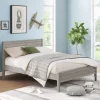 Beds & Headboards-Kirkland's Home Rustic Smoke Wood Panel Full Bed Frame Gray