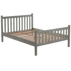 Beds & Headboards-Kirkland's Home Rustic Spindleback Full Bed Frame Gray