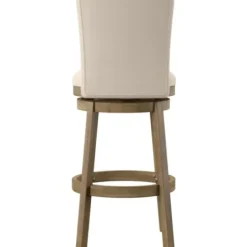 Bar Stools & Counter Height Stools-Kirkland's Home Rustic Taupe Upholstered Swivel Bar Stool Tan