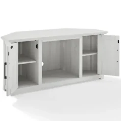 Tv Stands & Media Consoles-Kirkland's Home Rustic White Katy-Corner Tv Stand