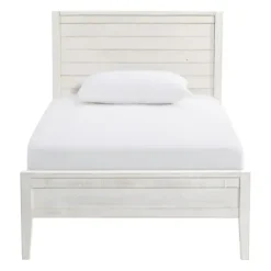 Beds & Headboards-Kirkland's Home Rustic White Pine Panel Twin Bed Frame