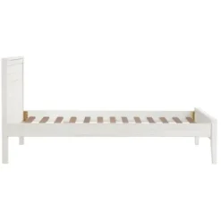 Beds & Headboards-Kirkland's Home Rustic White Pine Panel Twin Bed Frame